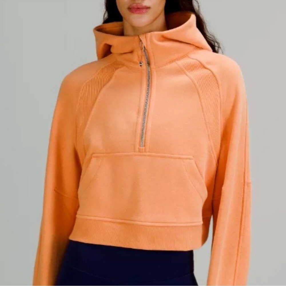 Women's LuluLemon Scuba Orange Half-Zip Hoodie